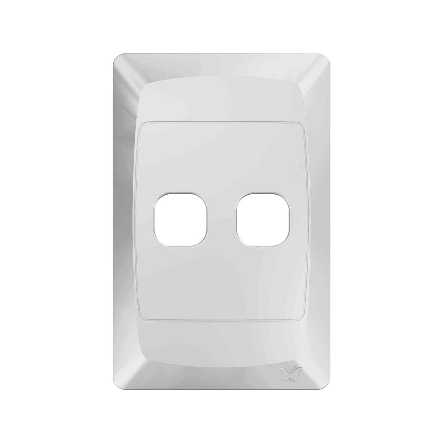 2LEVER GRID PLATE 2X4 WHITE Megatech Electrical Supplies