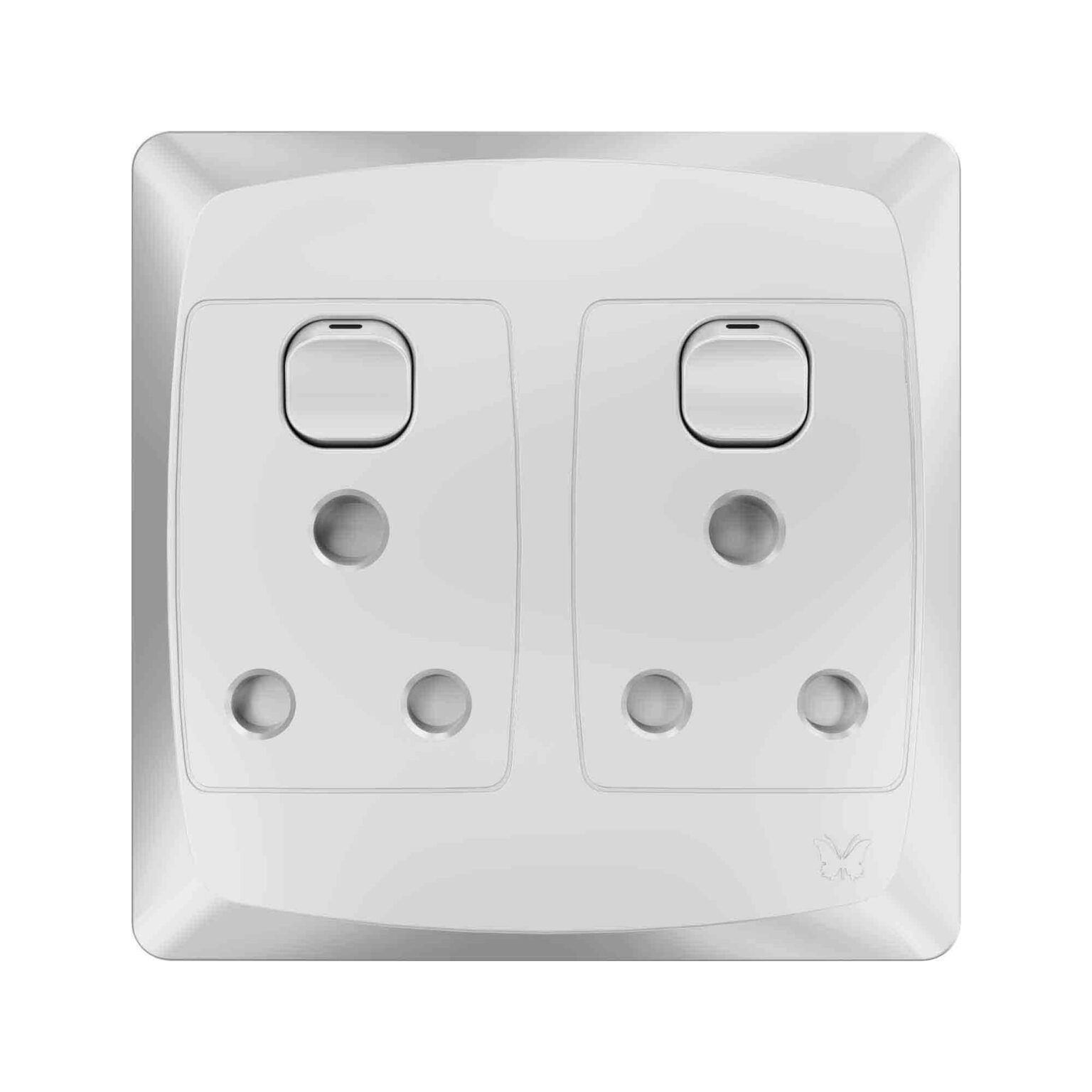 DOUBLE S/SOCKET 4X4 WHITE Megatech Electrical Supplies